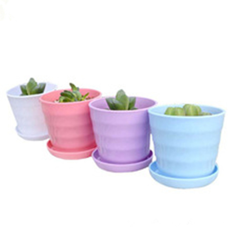 Colorful Plastic Flower Pots
