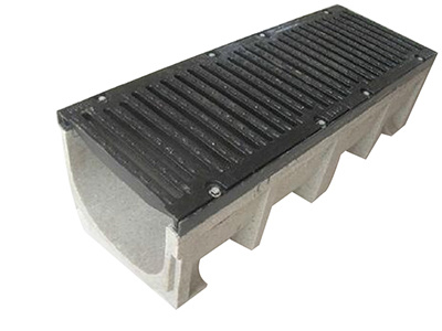 Cast iron grating drainage channel