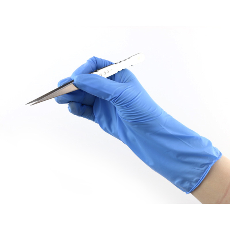 Blue mixed gloves
