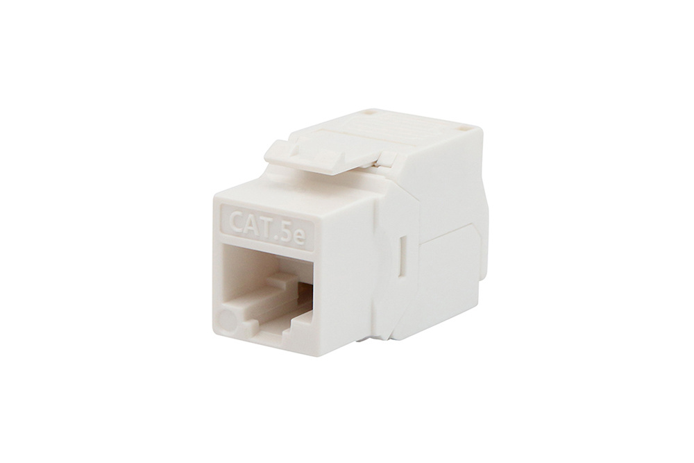 Cat5e RJ45 Toolless keystone jack,Unshielded, 180°,Up to Down