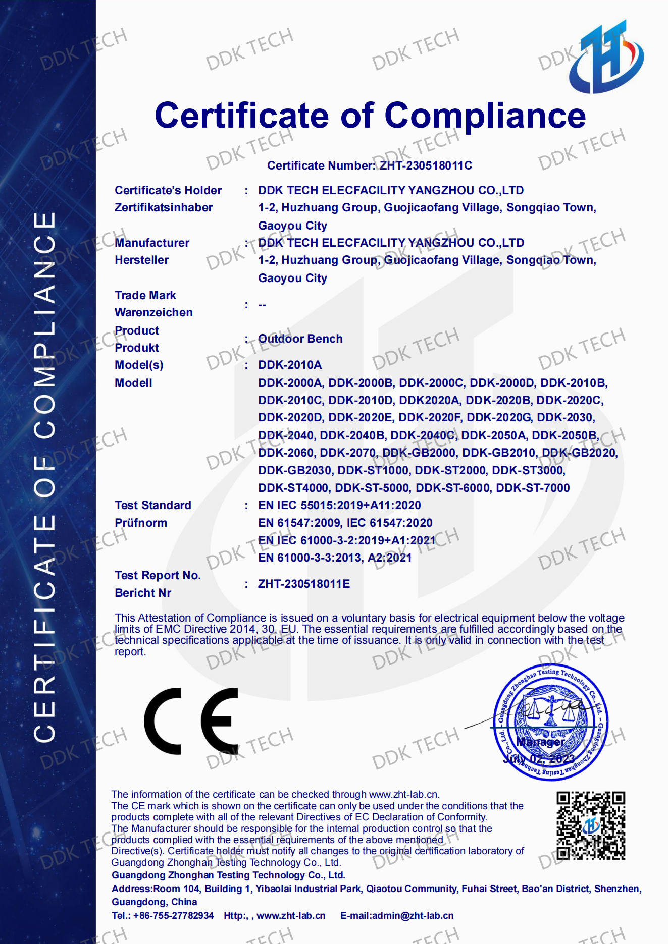 CE of Solar Bench