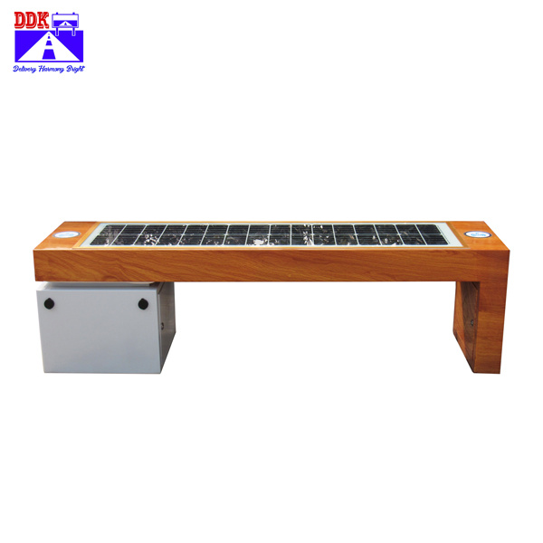 Modern Urban Furniture Smart Solar Bench with LED Lights for Outdoor Usage DDK-2020C