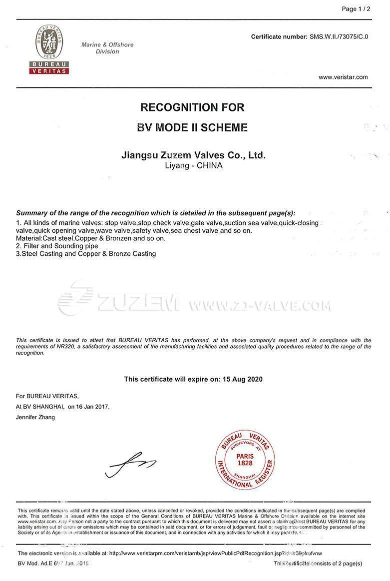 French Bureau of Shipping Certification - BV