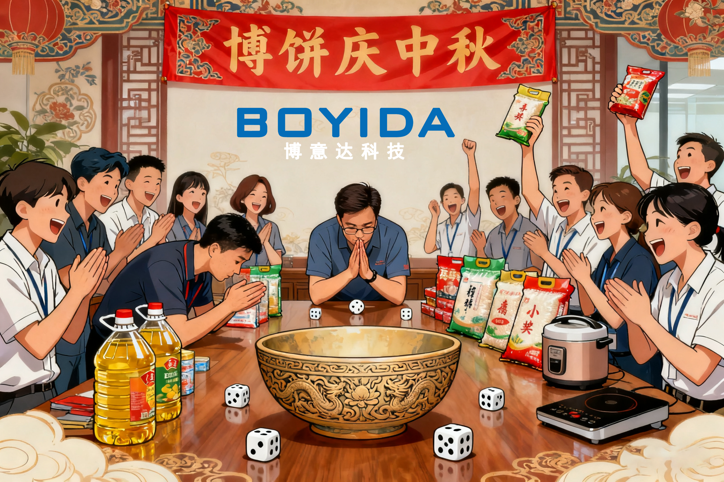 厦门博饼迎佳节，公司团圆乐翻天！骰声笑声喝彩声，声声都是好彩头！