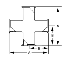 9MP Clamp Cross_Fittings-Stainless-Giraffe Stainless Co., Ltd