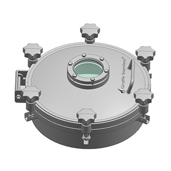 Round Pressure Manhole Cover With Sight Glass mod.T1A/212