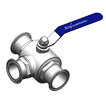 Sanitary 3-Way ball valve Manual mod.SIG/42