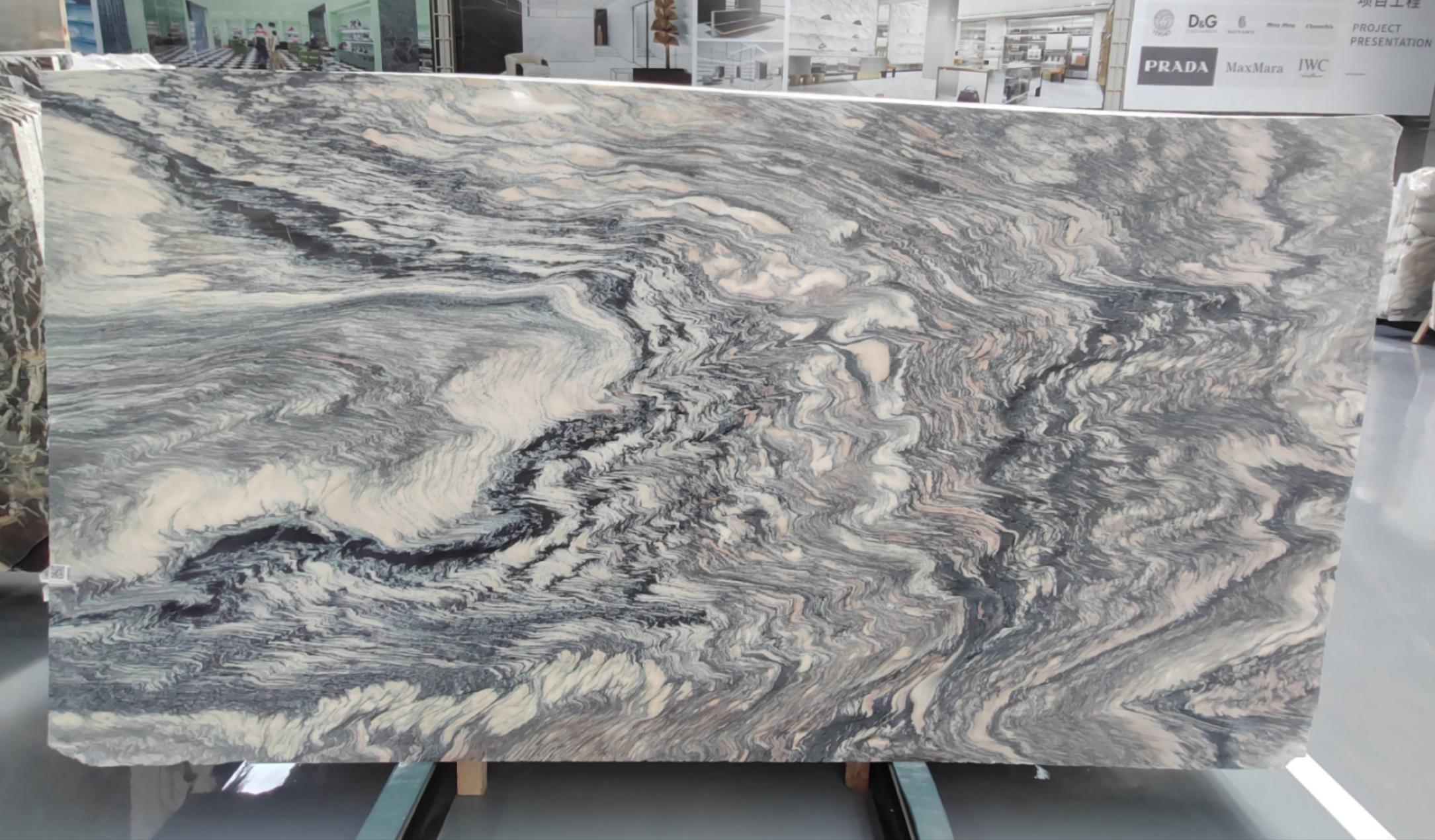 Landscape Purple Quartz Marble Slab Material