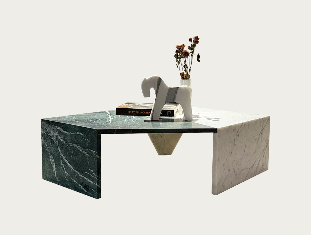 Bi-color Marble Coffee Table