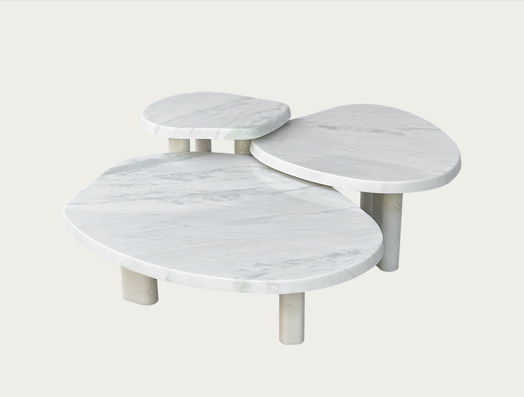 Bianco Carrara  Large Fiori Nesting Coffee Table