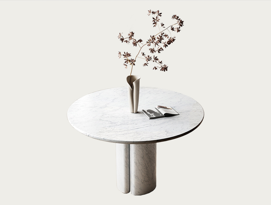 Modern Marble Pedestal Coffee Table