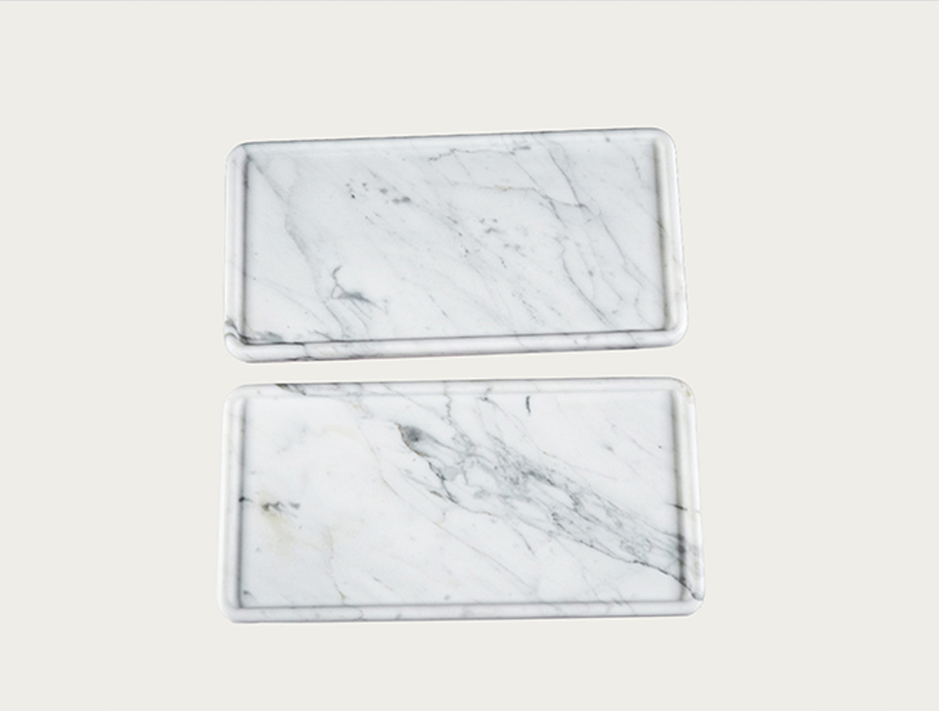Statuario Marble Rectangular Trays: The Essence of Italian Luxury