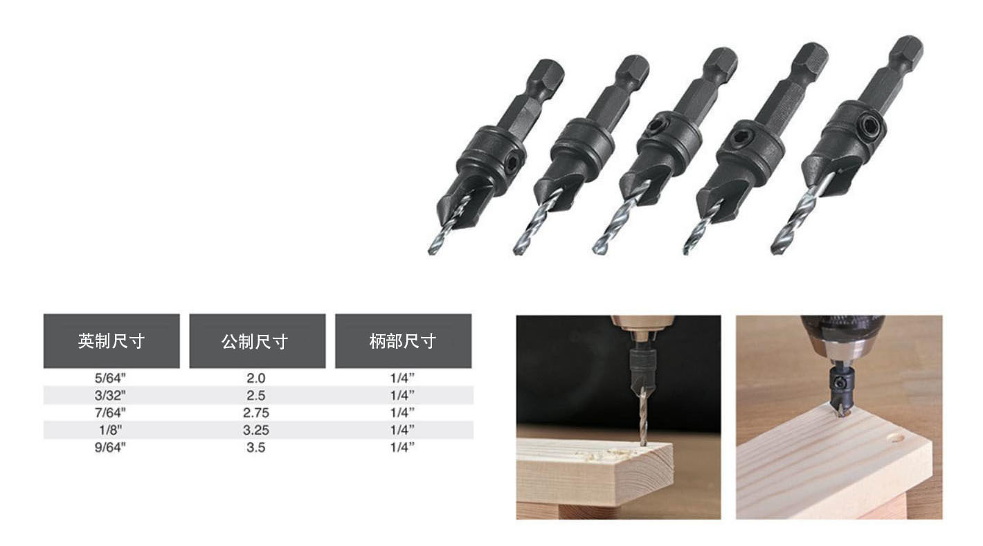 5支套1/4柄沉孔钻-江苏博瑞工具有限公司