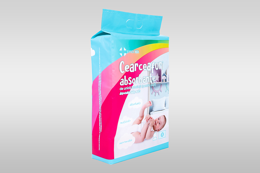 Chinese style packaging bag for diapers