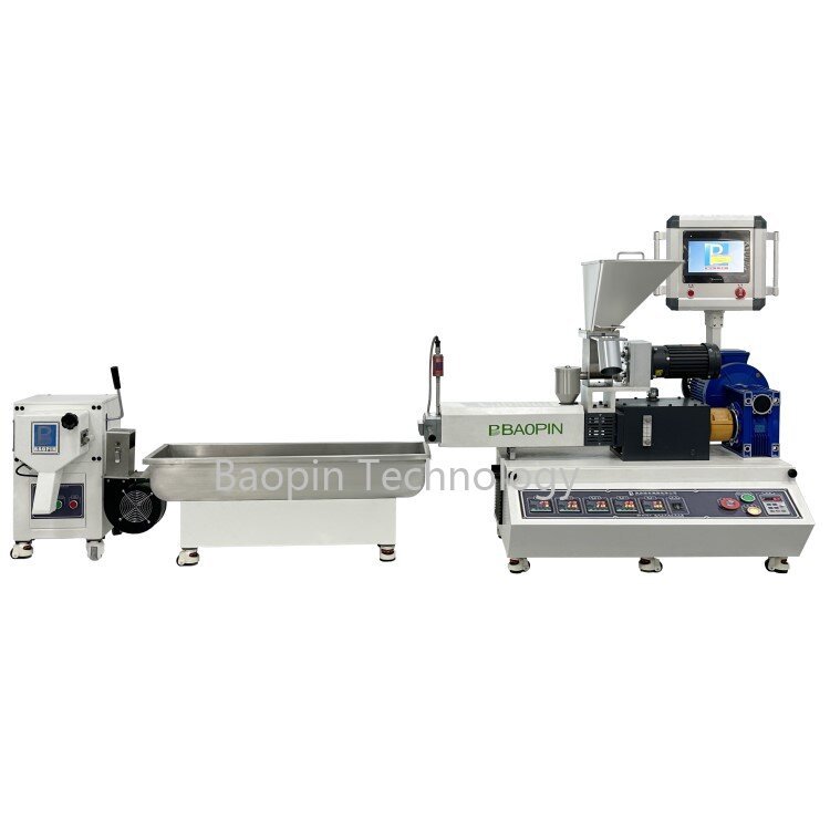 Table top twin screw extrusion granulator PLC program controlled type