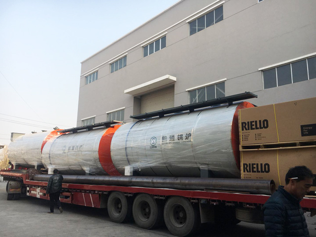 3 sets of 6T hot water boilers of CP Group left the factory
