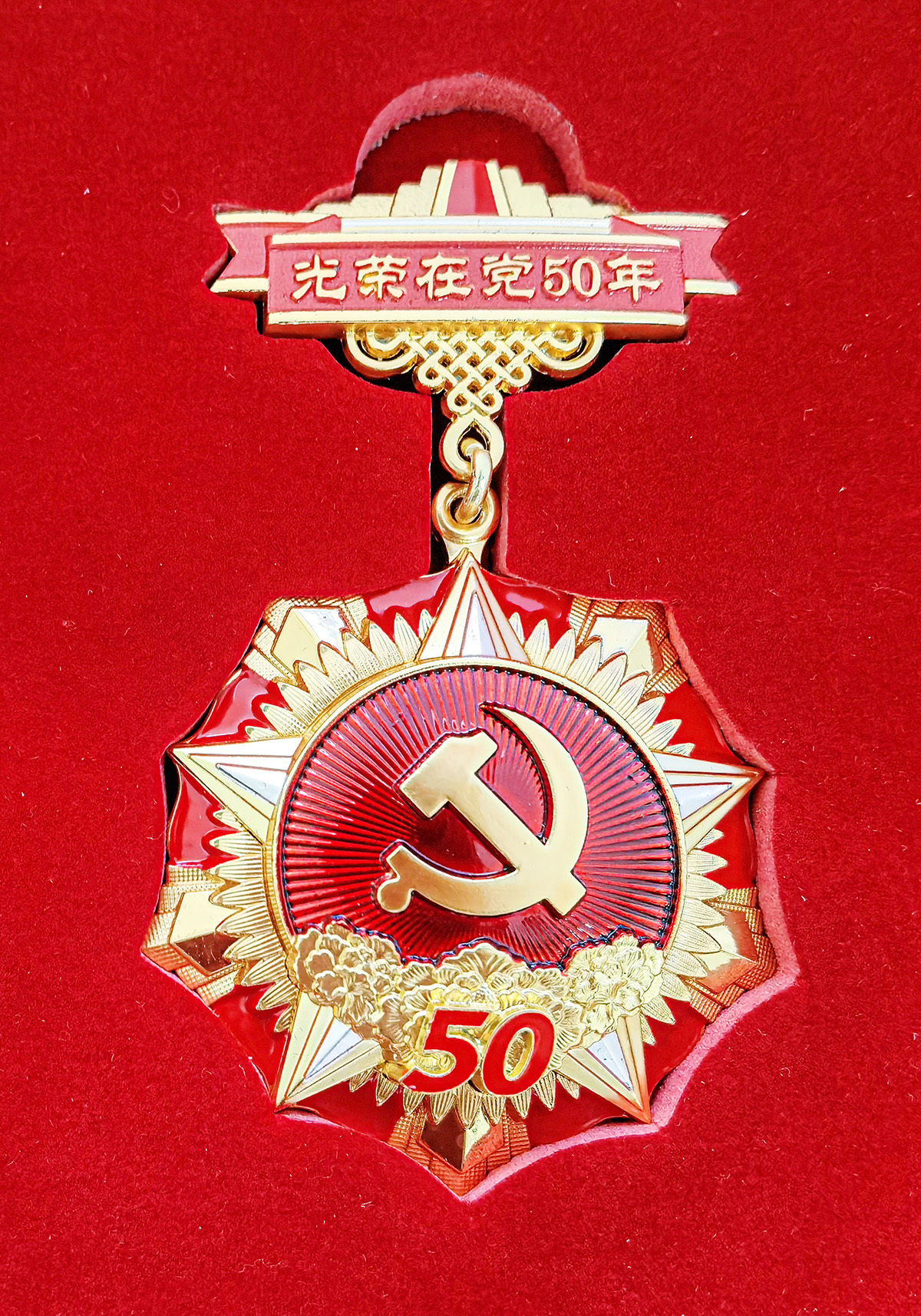 党建系列活动庆七一 ——光荣在党50年 纪念章上门颁发