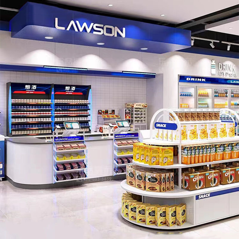 Custom double-sided shelf snack racks for supermarkets and stores