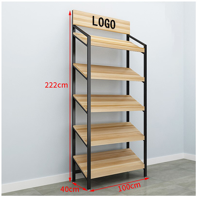 Strong and convenient display platform customized supermarket shelf