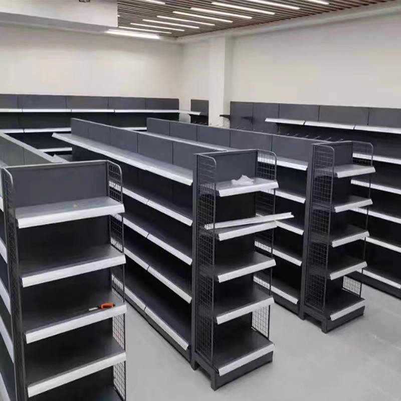 Popular multi-layer china light duty metallic supermarket shelves