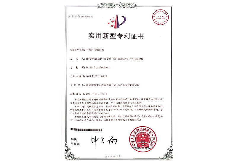 實用新型專利證書