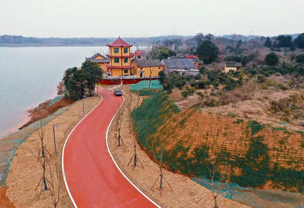 環(huán)湖公路彩色瀝青路面