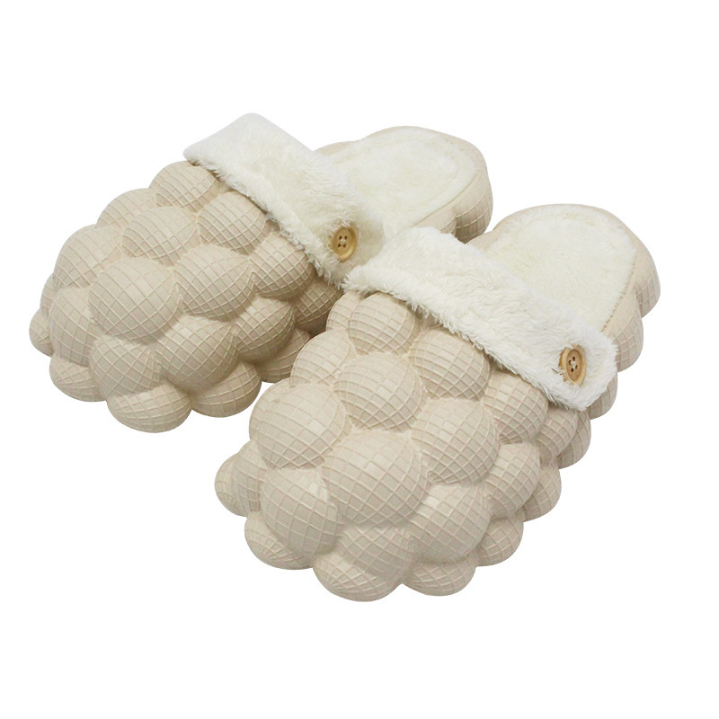 Pantuflas de algodón con burbujas