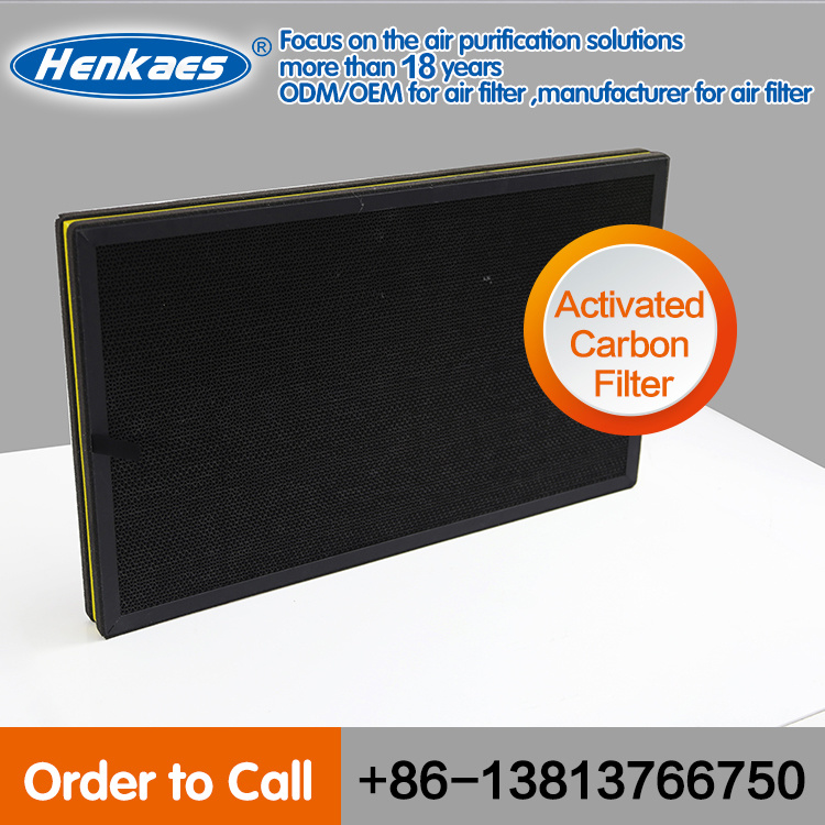 Activated carbon paper corrugated air filter