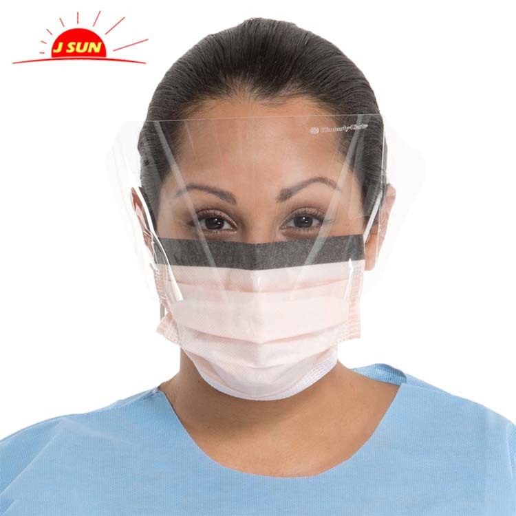 Non woven dental face mask with shield