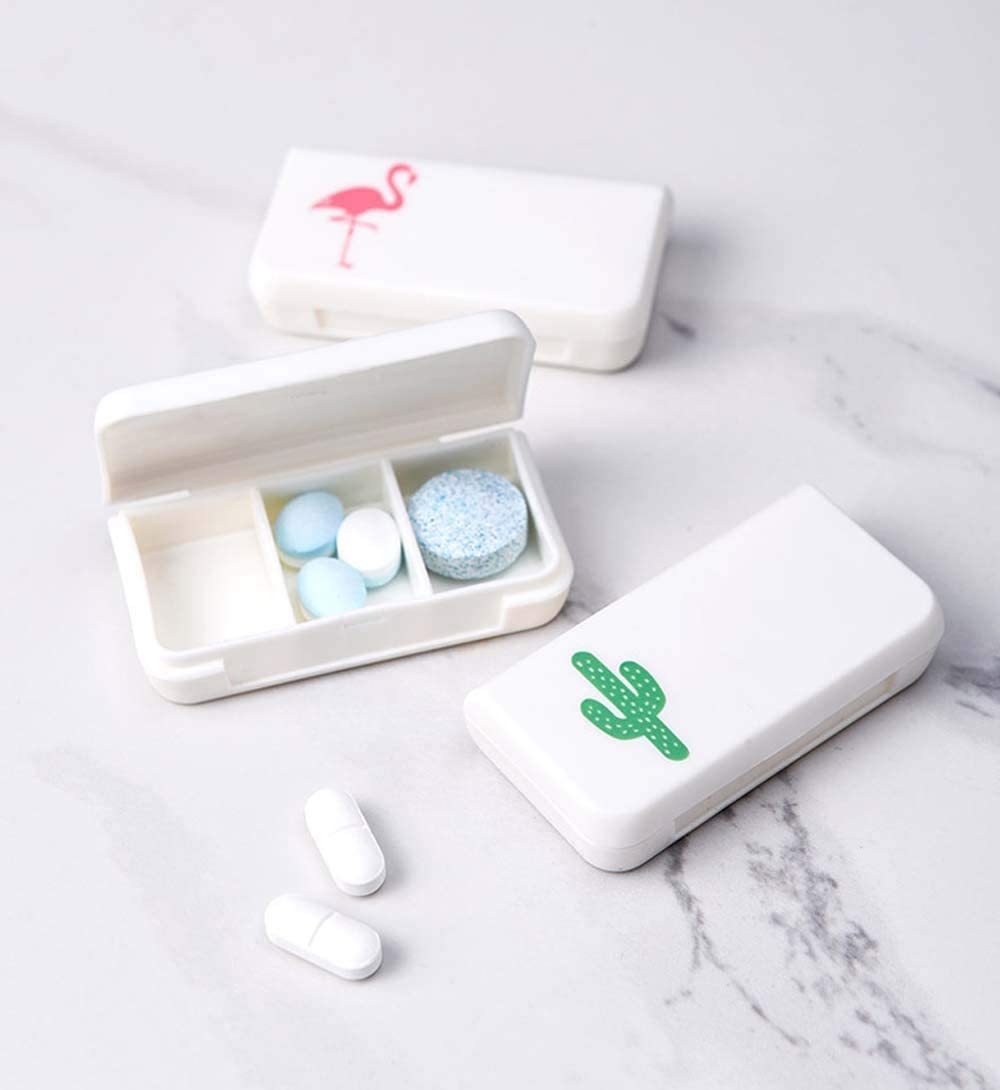 PB-37 3 Pack Small Pill Organizer Pill Case Box, Individual Compartments Holds Vitamin, Medicine