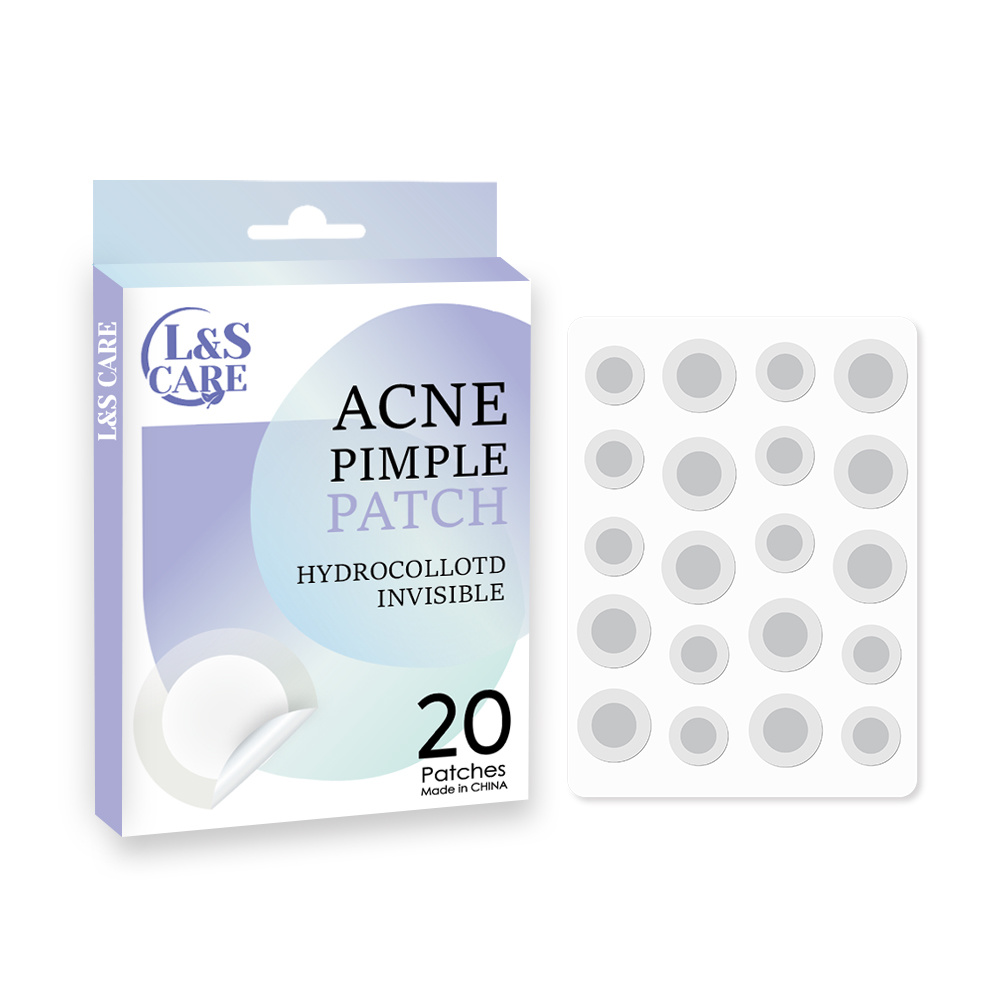 20 dots 12+10mm Hydrocolloid Acne Pimple Patches with thin edge dotted line