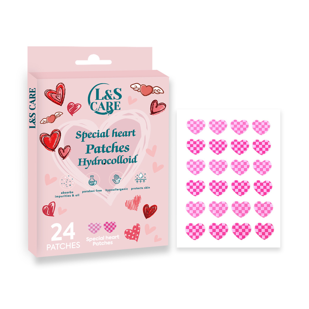 24 patches 12mm pink heart shape Acne Pimple Patches