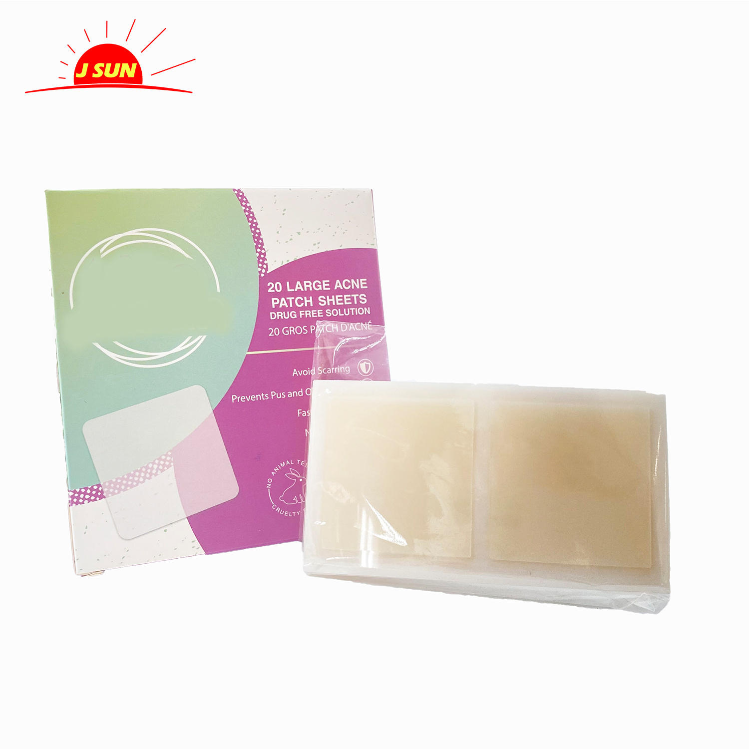 2 strips Rectangle acne patch