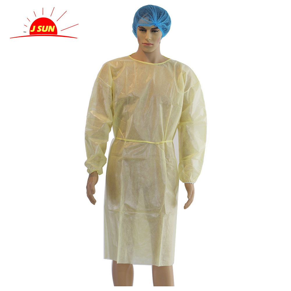 PE+PP non woven isolation gown