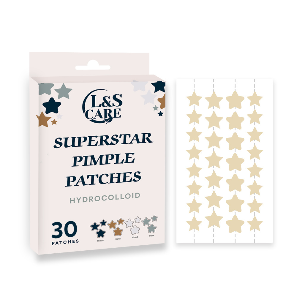 30 patches 12+14mm beige star shape  Acne Pimple Patches