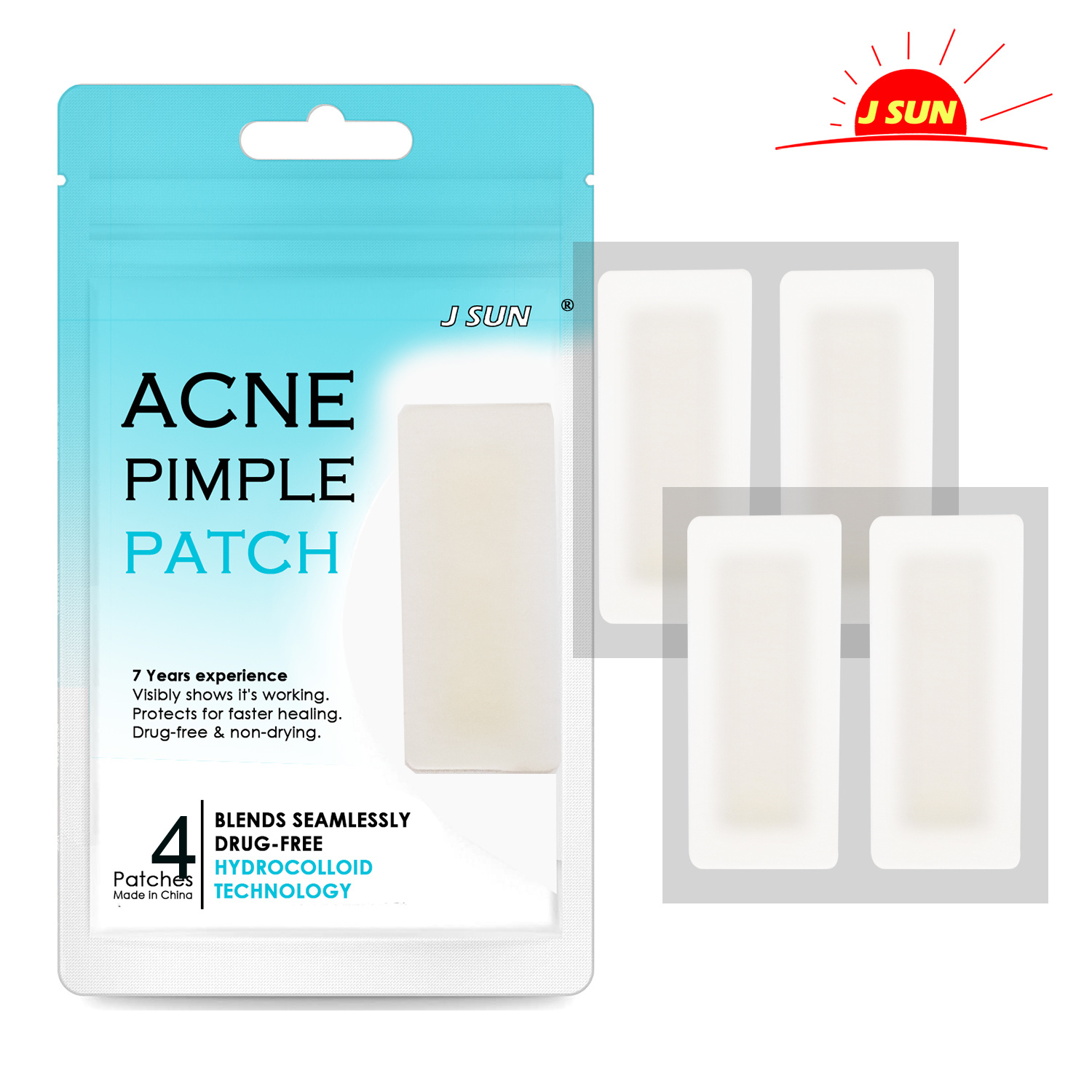 2 patches 6x2.5cm clear type square shape acne pimple patch blemish patch