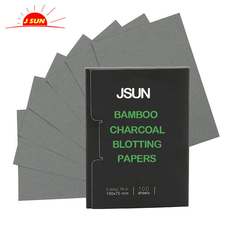 Bamboo Charcoal Oil Blotter & Absorbing Sheets for Oily Skin Care