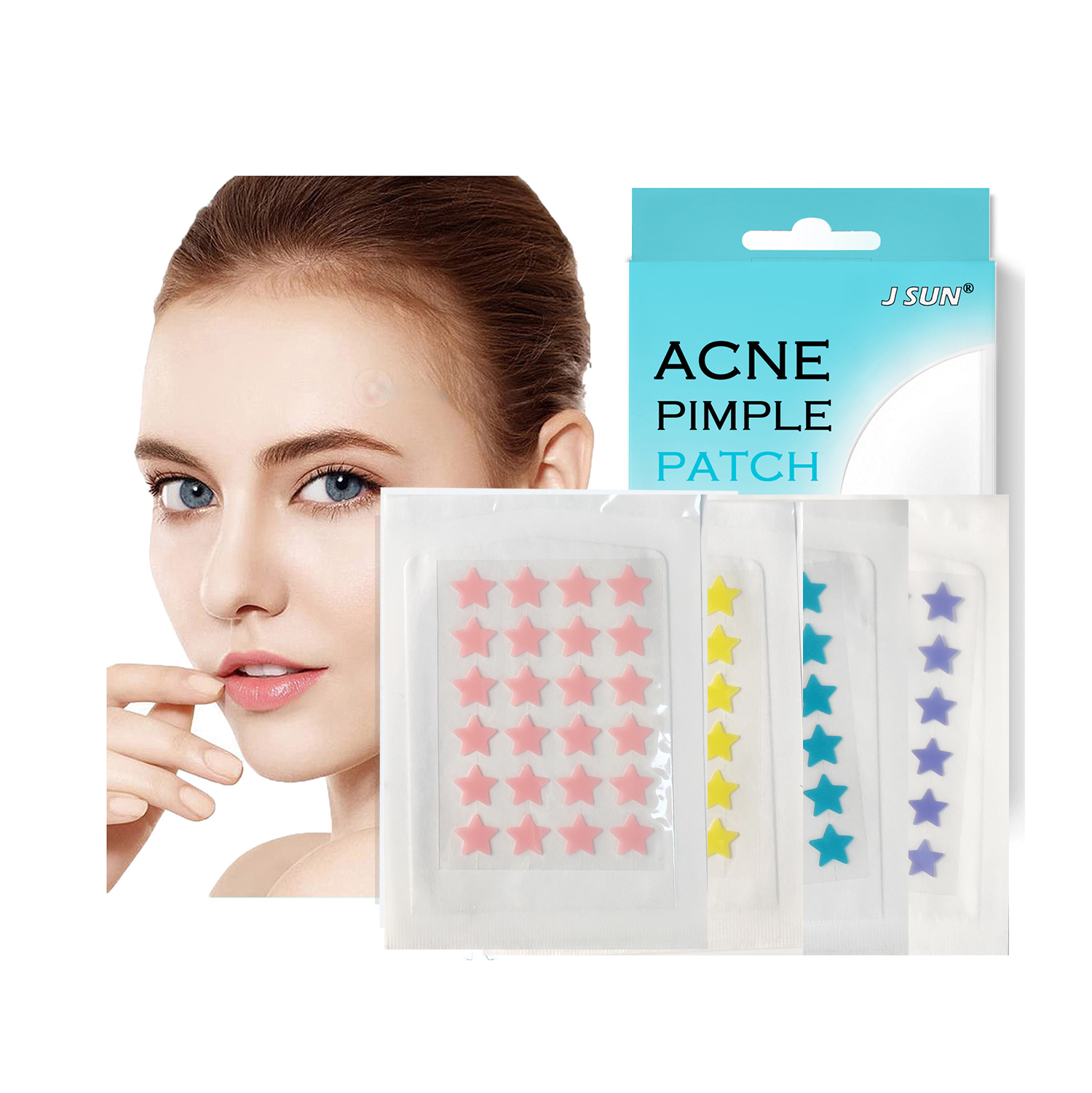 24dots acne pimple patch colorful star shape