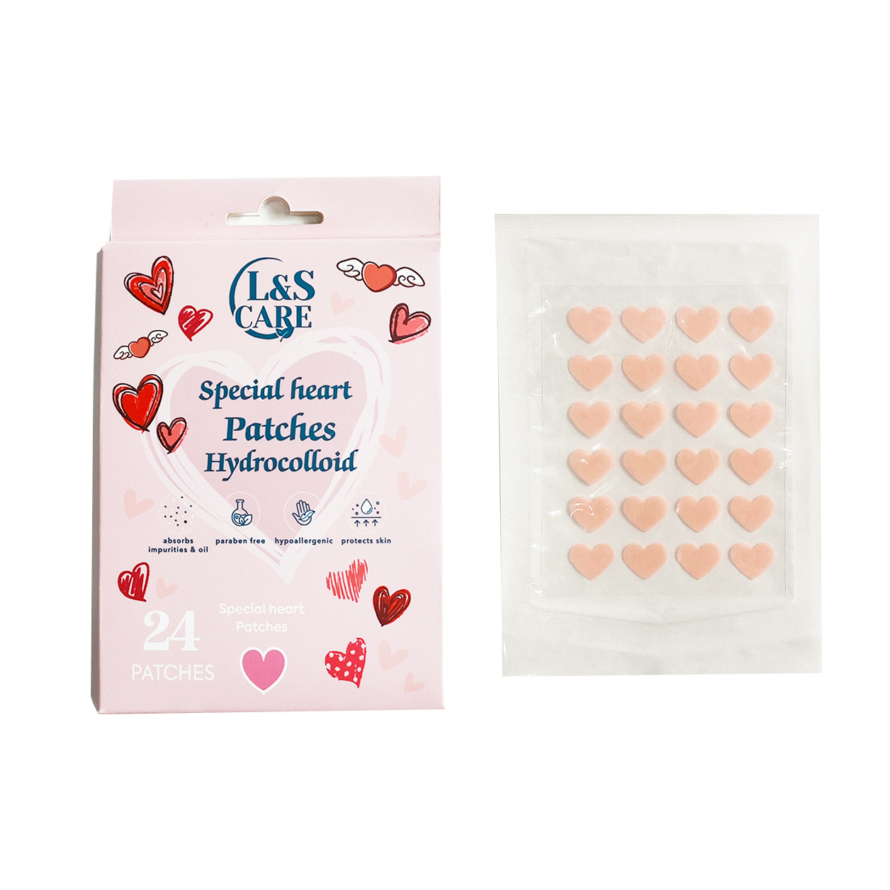 12Dots 14mm Love shape Acne Pimple Patches