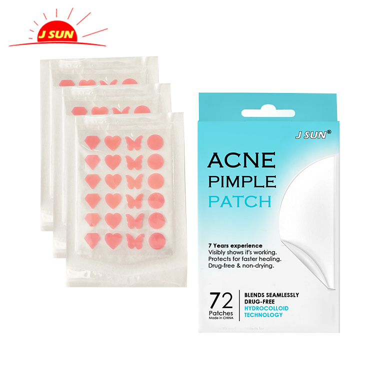 Pink different shape acne pimple patch