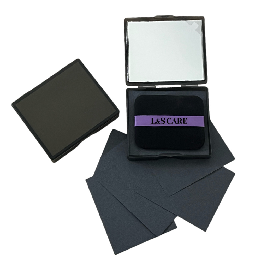 bamboo charcoal Oil blotting paper with mirror case