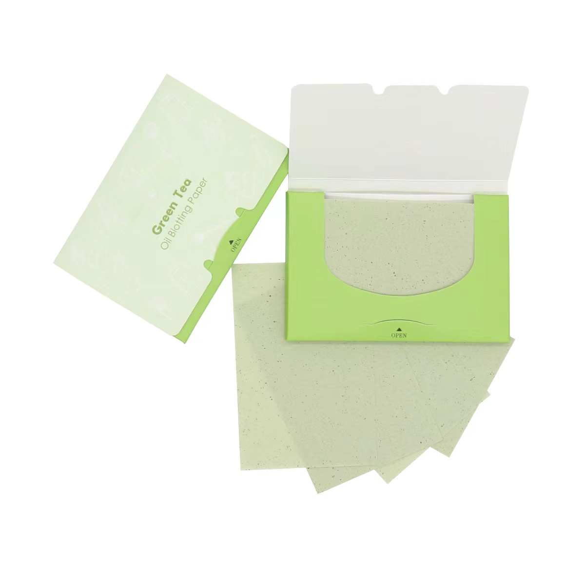 Oil blotting paper with green tea
