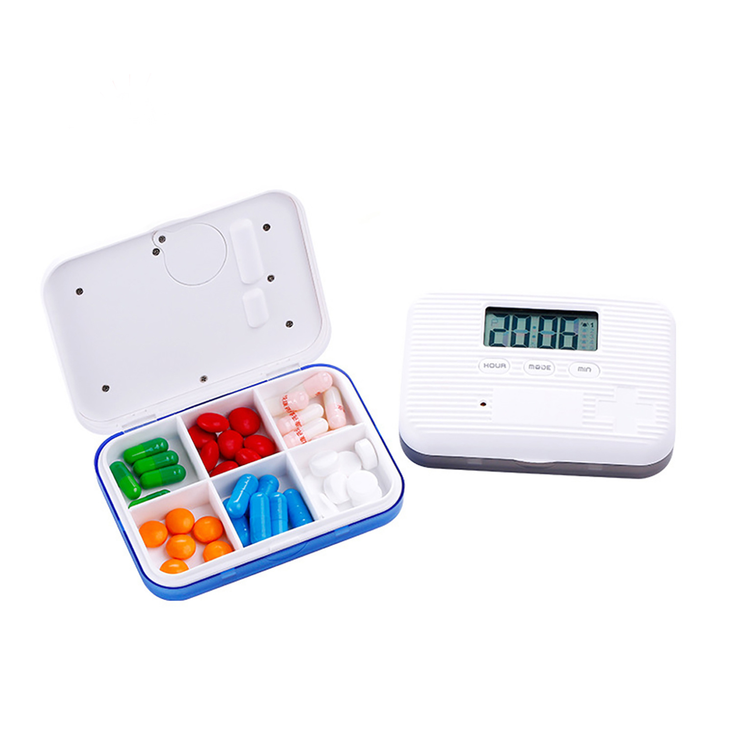 PB-42 Plastic Pill Case With the Clock