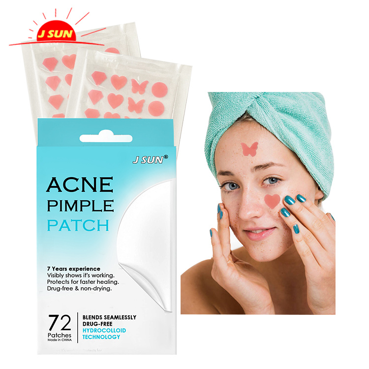 Pink heart acne pimple patch