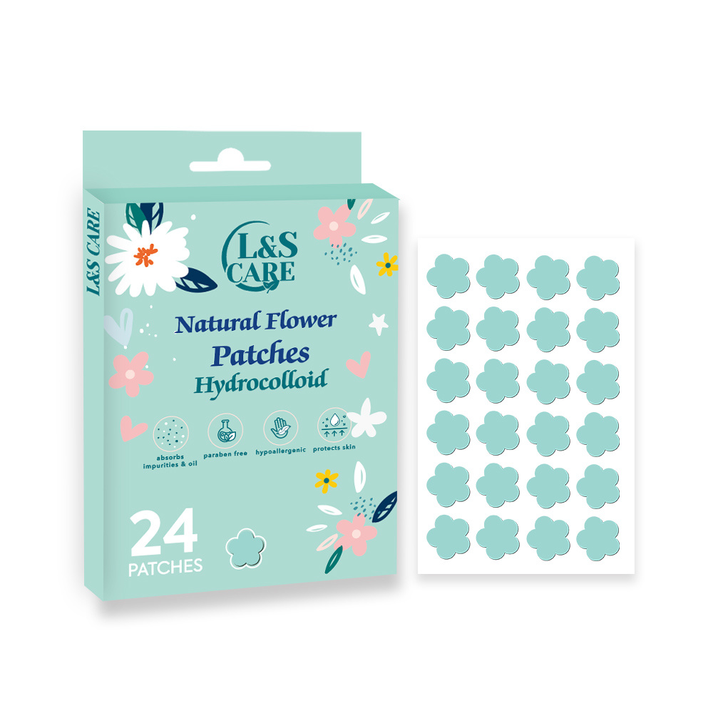 24 patches 12mm  green flower  Acne Pimple Patches