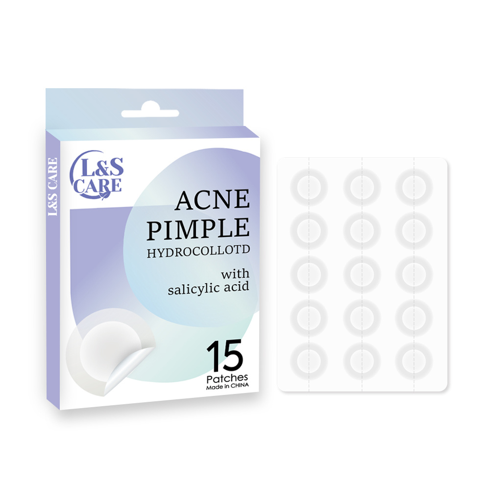 15 dots Hydrocolloid Acne Pimple Patches with thin edge dotted line