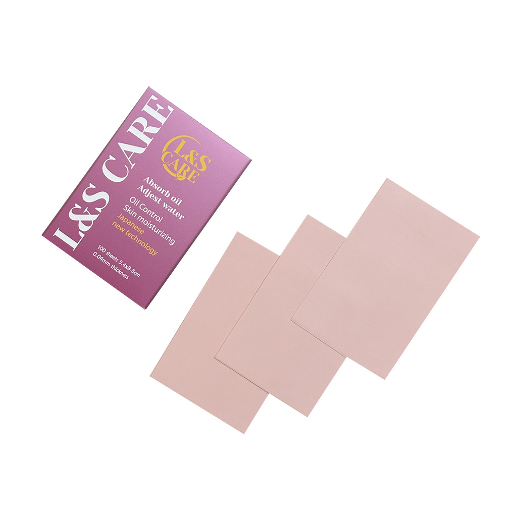 Pink film oil blotting paper,It absorbs oil but not water