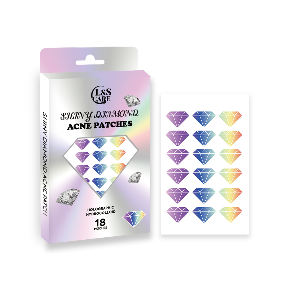 18 patches 18mm diamond shape holographic Acne Pimple Patches