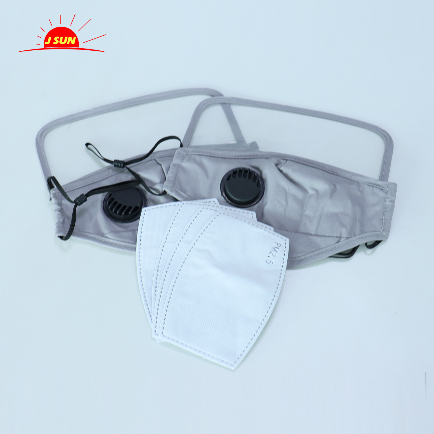 Cotton daily use face mask with shield and valve