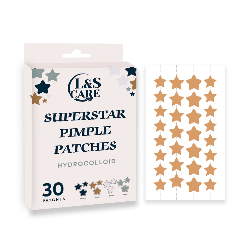 30 patches 12+14mm brown star shape  Acne Pimple Patches